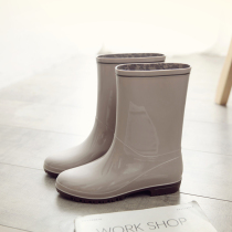Day Style High Quality Fashion Rain Shoes Women Midtubes Working Water Shoes Non-slip Rubber Shoes Waterproof Set Shoes Water Boots Rain Boots