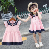 95% cotton childrens clothing children baby girl baby baby 2018 summer day Princess stitching cotton foreign car dress