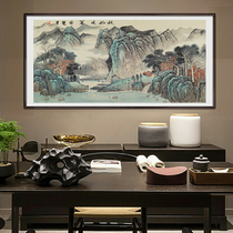 Wen Shuanggui Autumn Mountain Evening Cui Tu famous ink painting Chinese landscape painting living room office hanging