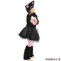 Spot Halloween Animal Dress cosplay Black Cat Pink Bow Children Day Animal Dress