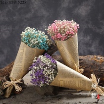 New Year color starry dried flowers A small bunch of forest office lover grass White Pig Year fresh lilac jane