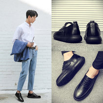 Tide brand mens shoes trendy shoes 2020 new breathable business casual shoes Korean version of the British wind hundred block leather shoes