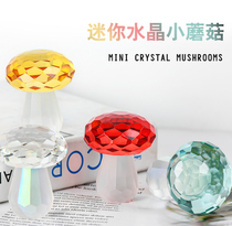 New yellow red Green Crystal mushroom ornaments home decorations living room small mascot creative birthday gift