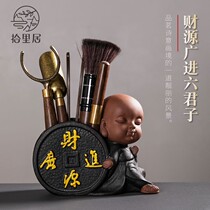 Pickliju creative tea ceremony six gentlemen accessories little monk ebony tea clip Tea Needle tea pen tea spoon tea set
