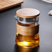 Glass Kung Fu tea outdoor travel tea set Quick cup anti-ironing one pot three cups Portable simple fashion