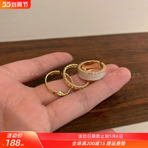 Korean ring female fashion personality small crowdDesign female pure silver vegan ring not falling out of color forefinger opening adjustable with light lavish
