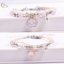  Bracelet girlfriends double student models a pair of girl sister chains Sen department net red Korean version of friendship bracelet girls jewelry