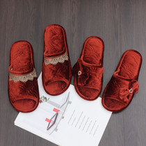 Home men and women suede indoor spring and summer floor soft bottom slippers couples home ox non-slip silent Four Seasons