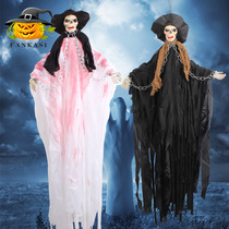 Halloween Halloween Electric voice control glowing hanger terror scared ghost house bar themed decoration atmosphere arrangement