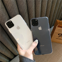  Simple transparent soft shell 12 11Pro Max Apple X XS XR mobile phone shell iPhone6s 8plus 7 6p female silicone personality couple creative protection