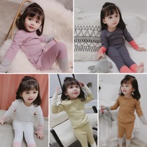 Childrens pajamas female 2020 Spring Autumn new cotton set girl baby long sleeve autumn winter little girl home clothing