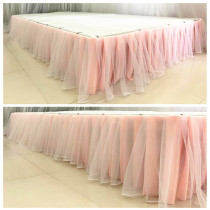 Wedding props T yarn apron skirt puffy gauze stage skirt dress Rons table catwalk show stand curtain curtain fence cloth