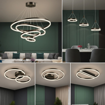Living room chandelier modern simple creative Nordic all-copper light luxury dining hall lights Net red bedroom lights whole house lighting package