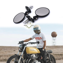 22 hand-handle universal rear mirror motorcycle modification retro folding handlebar Rearview Mirror Mirror Mirror Mirror