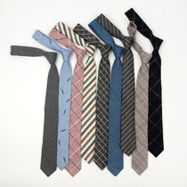 Korean student tb tie female Japanese college style grid JKins tide student shirt retro tie male career