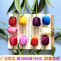 Tulip simulation flower wedding ornaments photography props fake flower landscape gardening landscape silk flower tulip bouquet