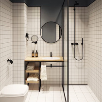 Nordic black and white plane Plaid bread brick 300x600 kitchen bathroom wall tile Net red small white brick porcelain