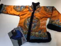 Cloud decoration totem original womens warm top ethnic style hand-embroidered front and rear embroidery group Longjia cotton and wool jacket