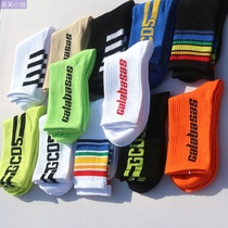 Trendy socks Mens and womens Korean version of the Silo Socks Students White Hip Hop Basketball Sports Ins Autumn Winter Long High Gang