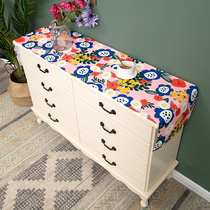 Dust-proof cover towel thickened cotton and hemp waterproof home shoe cabinet cover rectangular tablecloth anti-scratch TV cabinet cover cloth
