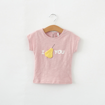 Baby girl cotton child summer dress girl short sleeve T-shirt 2021 summer new baby coat foreign style Korean version T