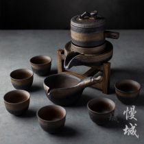 Coarse Pottery Retro Brewing Tea Instrumental Kongfu Tea Kit Semi Fully Automatic Home Office Ceramic Slob Tea Cup