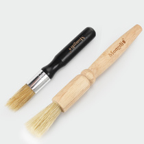 Coffee machine cleaning brush Wood Wood brush solid wood handle coffee machine coffee powder bean machine pig hair brush cleaning brush