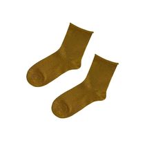 Songyong Autumn Winter men and women wool socks couple mid-tube socks solid color simple warm day Joker Leisure