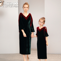 Clearance parent-child dress female dress evening dress children host catwalk piano performance dress girl princess dress