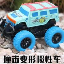 Young children impact deformed toy car four-wheel drive off-road vehicle various deformation simulation car car model 2-5 male