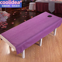 Beauty salon Bed sheets Shampoo room embroidery large hole fire therapy bed thickening Massage massage single piece