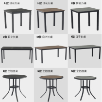 All-aluminum outdoor table and chair courtyard garden table balcony Leisure outdoor dining table outdoor stall cafe table and chair