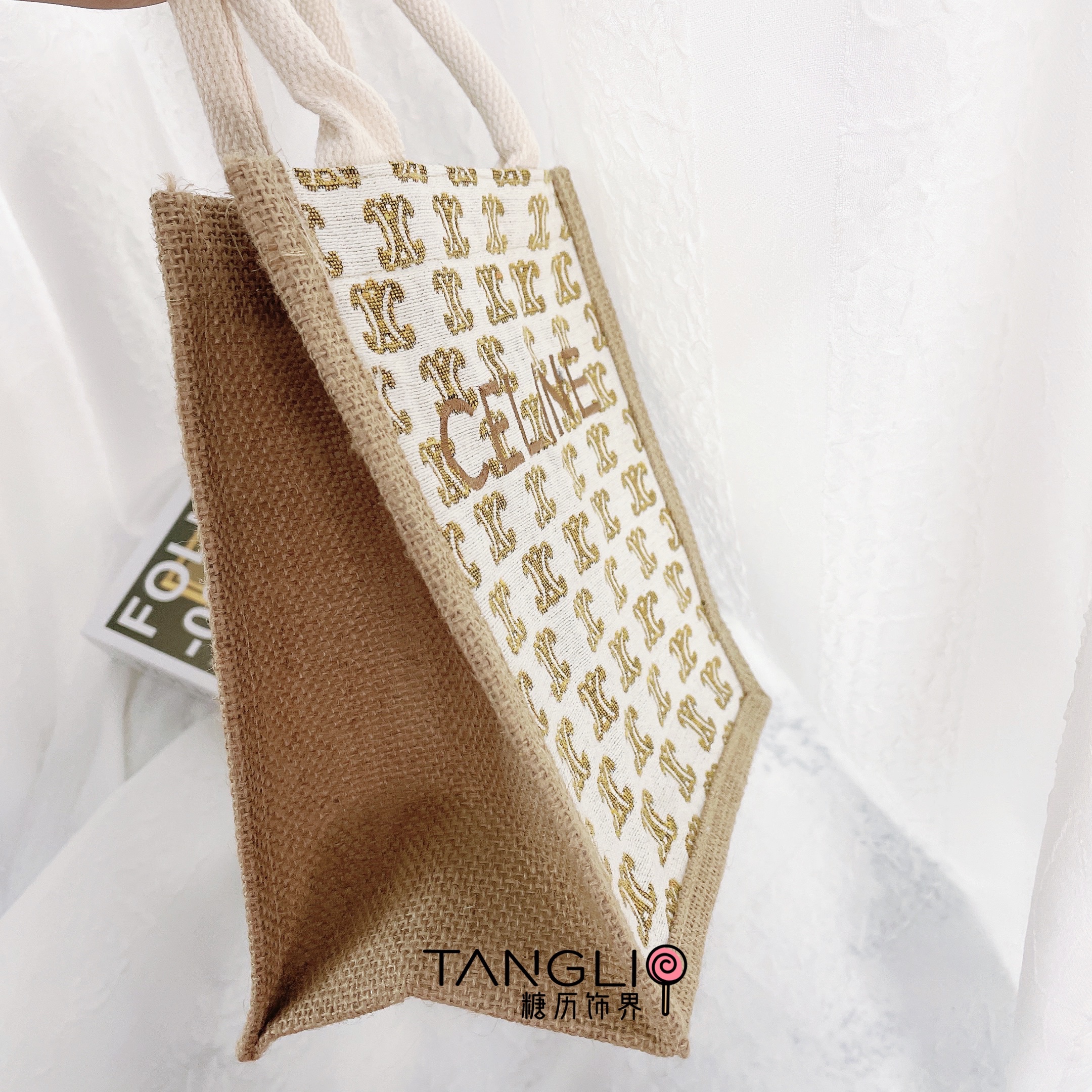 MUJI new muji DIY letter embroidery transformation sack shopping bag tote hand-painted bag custom