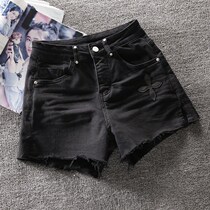 Denim Shorts Womens Summer New Black Conspicuic Fashion 2022 New High Waist Wide Leg Loose A Character Hot Pants Tide
