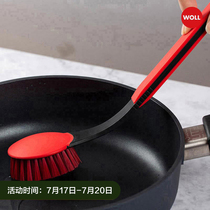 WOLL non-stick pan special silicone pot brush long handle brush dish brush decontamination household kitchen cleaning brush pot guard