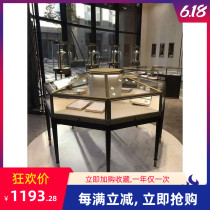 Designer eight-legged counter jewelry display cabinet round display cabinet masonry Island jewelry display counter customization