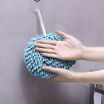 Japan round Syneille polished handball Hanging Wipe Hand Towels Thickened Fast Water Absorbing Towels Kitchen Bathrooms Rub