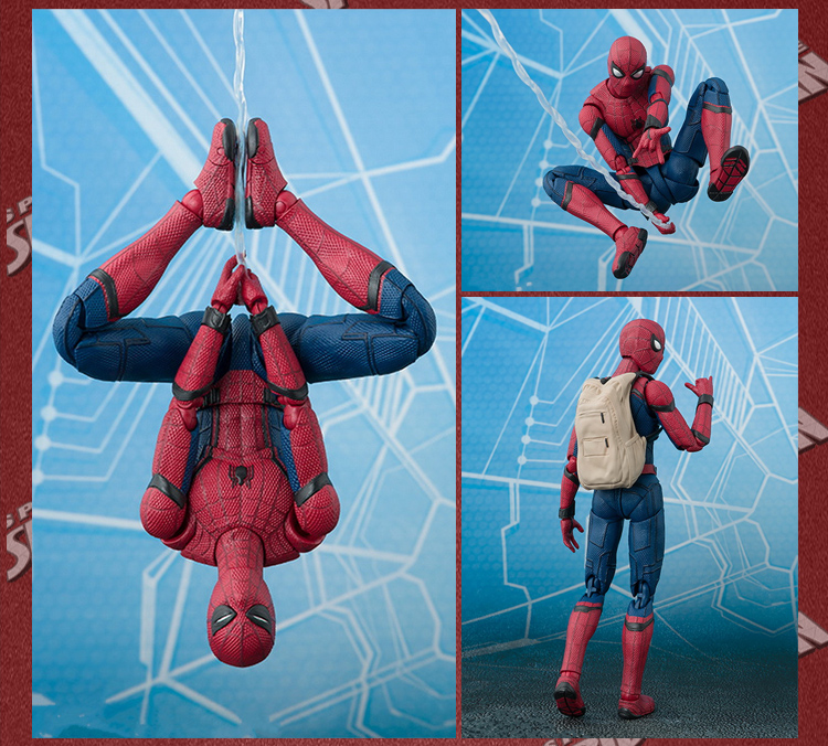 Steel Spider Toy Man Glowing hand-made model Movable doll Birthday gift Avenger Book item Multi-accessories