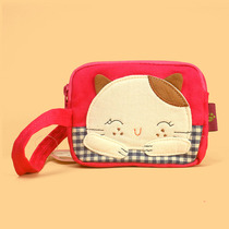 Korean Cute Cartoon Handmade Girl Cat Fabric Hand Girl With Wrists Two Floors Zero Money Key Bag