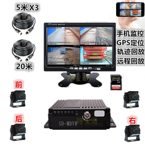 Truck four-way monitoring five-way driving recorder 24v high-definition night vision 360GPS positioning 4G mobile phone remote