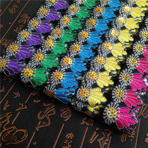 Xin Hui Crown Flower Bright Sheet Embroidery Strip Hot Flower Bouquet With Minority Back Glued Flower Side To Act Out Clothing Accessories