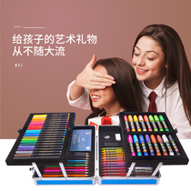 Meile Children's Painting Set Primary School Kindergarten Crayon Watercolor Pen Art Painting Tools Stationery Gift Box
