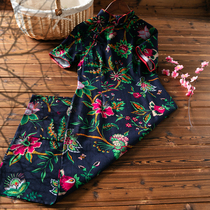 Cotton hemp cheongsam girl high-end young long temperament 2020 new autumn Chinese style modified dress