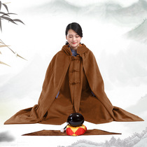 Winter thickened plus velvet master lay lay meditation cloak monk suit big cloak long men and women