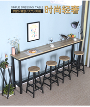 Bar Desk Home High Foot Table Minimalist Milk Tea Shop Coffee Table Chairs Combined Strip Bar Table