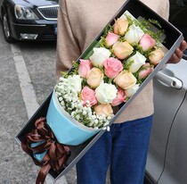 Rose gift box Zhejiang Cixi City Ningbo City Zhejiang Henghe Kuangyan Qiaitou Town Tongcheng Flower Shop Express Delivery Flowers