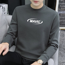 Tide brand round neck mens printed sweater Spring and Autumn New loose trend Joker long sleeve T-shirt leisure base shirt