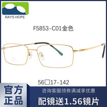 RAYS HOPE titanium glasses frame male ultra-light pure titanium box Phnom Penh middle-aged and elderly myopia hyperopia frame F5853