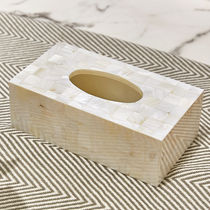 Full stickers natural white shell decorative tissue box European hotel model room home living room coffee table restaurant drawing paper box