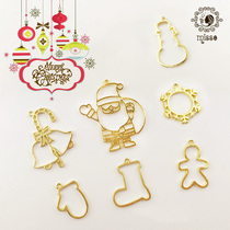 miss Chen diy crystal drop glue uv resin glue Christmas metal frame Santa Christmas tree Bell
